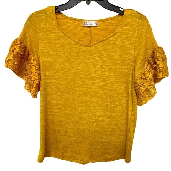 89th & Madison Women’s Ruffled Sleeve Blouse - Picture 1 of 7